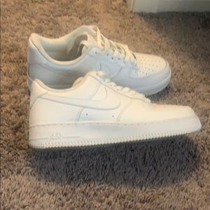 All white Air Force 1s
